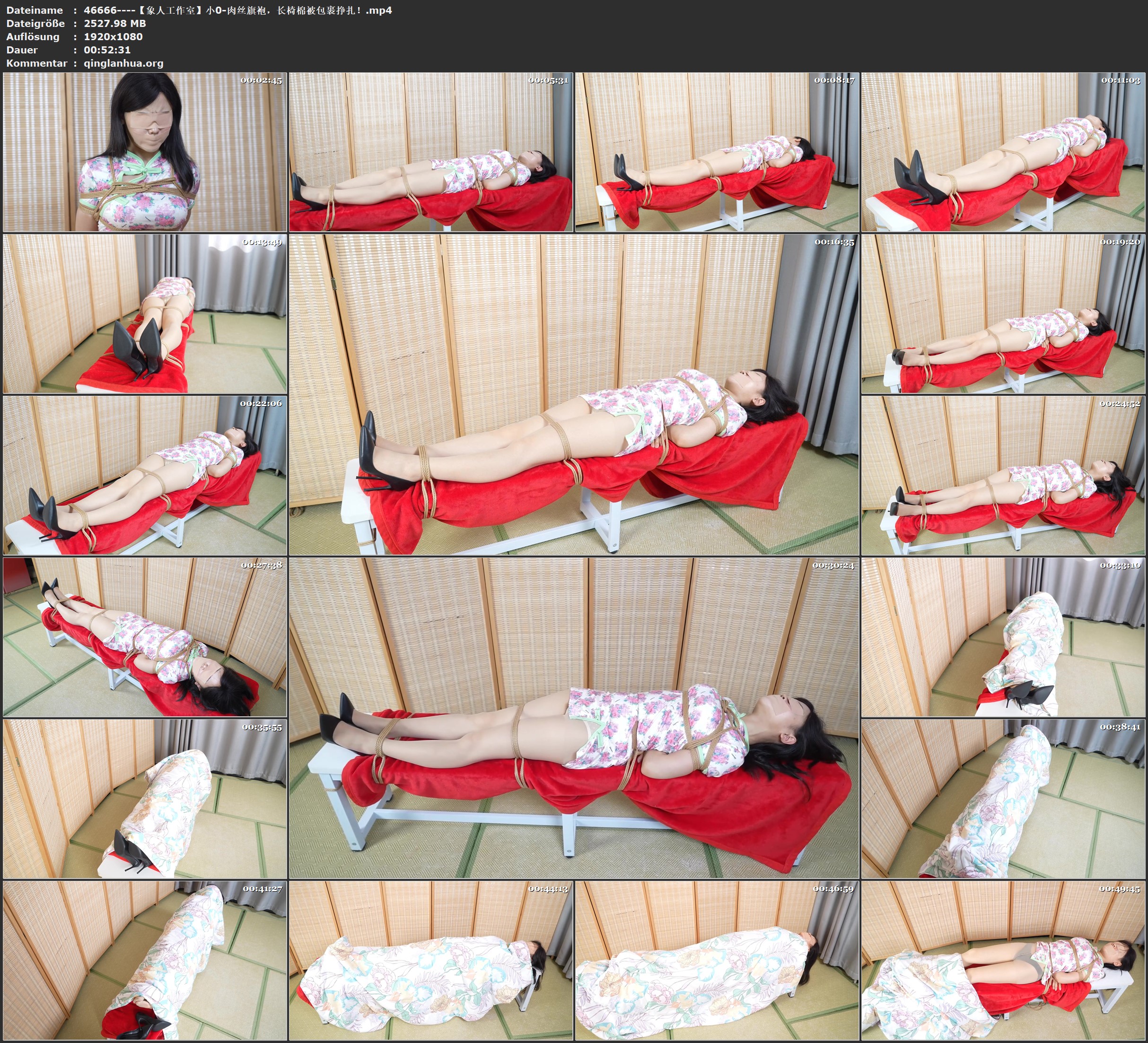 46666----【象人工作室】小0-肉丝旗袍，长椅棉被包裹挣扎！.jpg