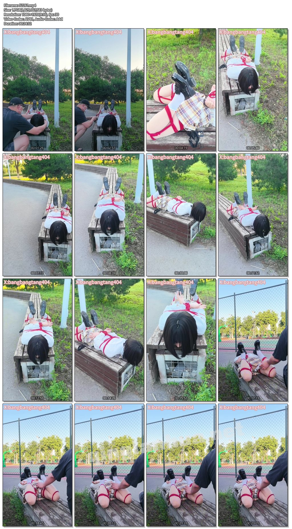 52261----【糖糖工作室】（脱缚训练失败惩罚）JK伪娘长椅M腿折叠捆绑 口球电击无法逃.jpg